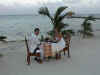 Our dinner table on the beach